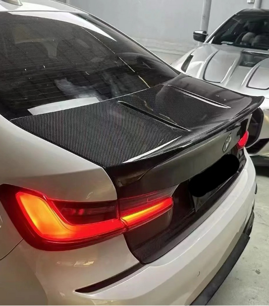 BMW M3 G80 2021-ON & 3 Series 330i M340i (Fits Both Pre-LCI & LCI) G20 2019-ON with Aftermarket Parts - CSL Style Trunk Dry Pre-preg Carbon Fiber from Aero Republic