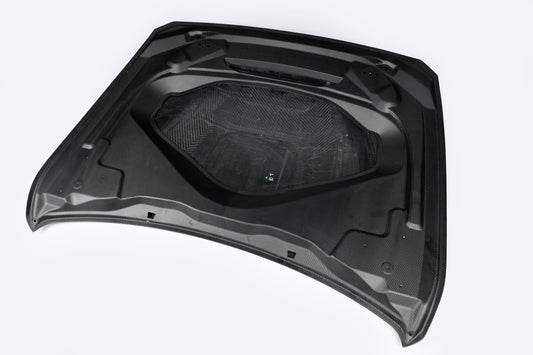 BMW M3/M3C F80 F81 2014 2015 2016 2017 2018 & M4/M4C F82 F83 2014 2015 2016 2017 2018 2019 2020 with Aftermarket Parts - GTS Hood Bonnet Dry Pre-preg Carbon Fiber from Aero Republic