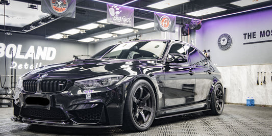 BMW M3 M3C M3CS F80 F81 2014 2015 2016 2017 2018 & M4 M4C M4CS M4CSL F82 F83 2014 2015 2016 2017 2018 2019 2020 with Aftermarket Parts - GT4 Style Front Lip Carbon Fiber from Aero Republic