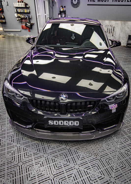 BMW M3 M3C M3CS F80 F81 2014 2015 2016 2017 2018 & M4 M4C M4CS M4CSL F82 F83 2014 2015 2016 2017 2018 2019 2020 with Aftermarket Parts - GT4 Style Front Lip Carbon Fiber from Aero Republic