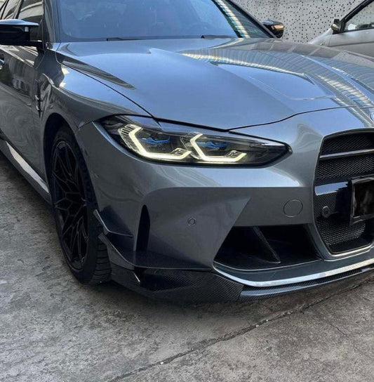 BMW M3 M3C M3CS G80 G81 2021 2022 2023 2024 & M4 M4C M4CS G82 G83 2021 2022 2023 2024 with Aftermarket Parts - VS Style Front Canards Pre-preg Carbon Fiber from Aero Republic