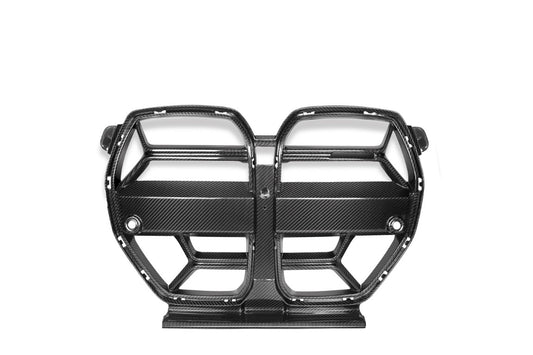 BMW M3 M3C M3CS G80 G81 2021 2022 2023 2024 & M4 M4C M4CS G82 G83 2021 2022 2023 2024 with Aftermarket Parts - CSL / Without ACC & CSL / With ACC Front Kidney Grill Pre-preg Carbon Fiber from Aero Republic