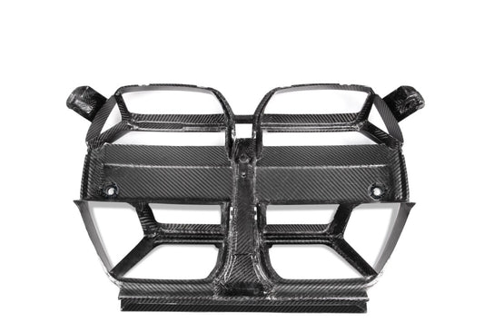 BMW M3 M3C M3CS G80 G81 2021 2022 2023 2024 & M4 M4C M4CS G82 G83 2021 2022 2023 2024 with Aftermarket Parts - CSL / Without ACC & CSL / With ACC Front Kidney Grill Pre-preg Carbon Fiber from Aero Republic
