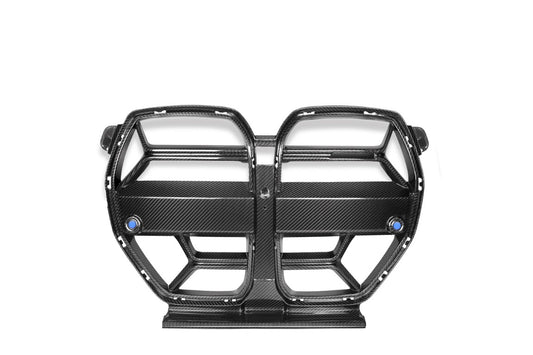 BMW M3 M3C M3CS G80 G81 2021 2022 2023 2024 & M4 M4C M4CS G82 G83 2021 2022 2023 2024 with Aftermarket Parts - CSL / Without ACC & CSL / With ACC Front Kidney Grill Pre-preg Carbon Fiber from Aero Republic