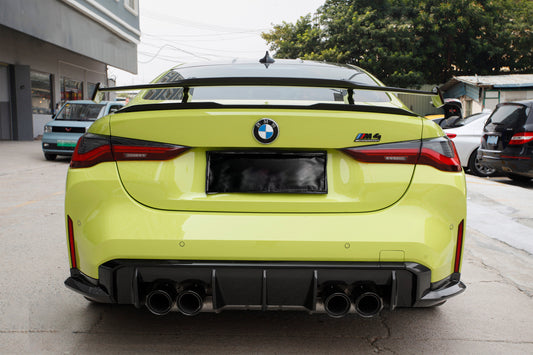 M3 M3C M3CS G80 G81 2021 2022 2023 2024 & M4 M4C M4CS G82 G83 2021 2022 2023 2024 with Aftermarket Parts - OE Style Rear Lip Spoiler Pre-preg Carbon Fiber from Aero Republic