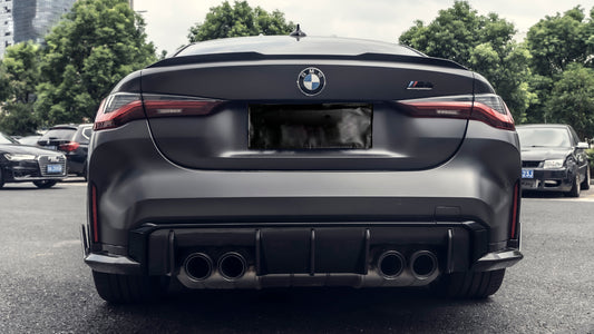 M3 M3C M3CS G80 G81 2021 2022 2023 2024 & M4 M4C M4CS G82 G83 2021 2022 2023 2024 with Aftermarket Parts - OE Style Rear Lip Spoiler Pre-preg Carbon Fiber from Aero Republic
