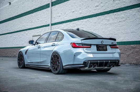 M3 M3C M3CS G80 G81 2021 2022 2023 2024 & M4 M4C M4CS G82 G83 2021 2022 2023 2024 with Aftermarket Parts - OE Style Rear Lip Spoiler Pre-preg Carbon Fiber from Aero Republic