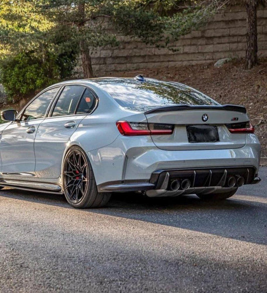 M3 M3C M3CS G80 G81 2021 2022 2023 2024 & M4 M4C M4CS G82 G83 2021 2022 2023 2024 with Aftermarket Parts - OE Style Rear Lip Spoiler Pre-preg Carbon Fiber from Aero Republic