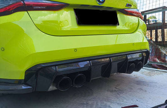 BMW M3 M3C M3CS G80 G81 2021-ON & M4 M4C M4CS G82 G83 2021-ON with Aftermarket Parts - OEM Style Rear Diffuser Carbon Fiber from Aero Republic