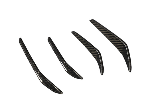 BMW M3 M3C M3CS G80 G81 2021-ON & M4 M4C M4CS M4CSL G82 G83 2021-ON with Aftermarket Parts - V1 Front Bumper Canards Dry Pre-preg Carbon Fiber from Aero Republic