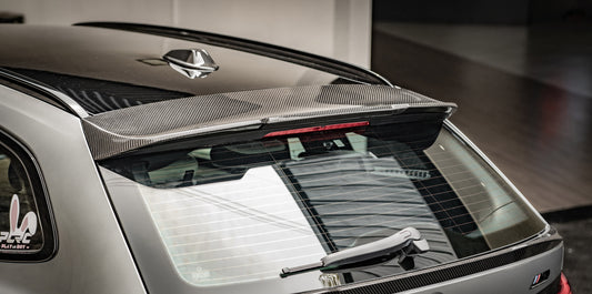 M3 M3C M3CS G81 2021 2022 2023 2024 with Aftermarket Parts - M Style Rear Roof Spoiler Pre-preg Carbon from Aero Republic