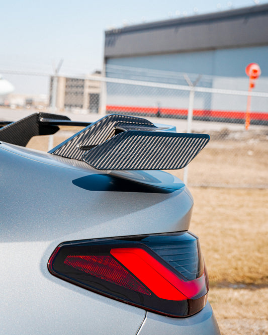 BMW M4 M4C M4CS G82 2021-ON & I4 M50 / e Drive 40 G26 2022-ON & 4 Series Gran Coupe M440 430 G26 2022-ON with Aftermarket Parts - MP Style Rear Wing Carbon Fiber/FRP from ArmorExtend