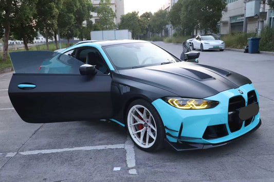 BMW M4 / M4C / M4CS G82 G83 2021-ON with Aftermarket Parts - Front Fenders Dry Pre-preg Carbon Fiber from Aero Republic