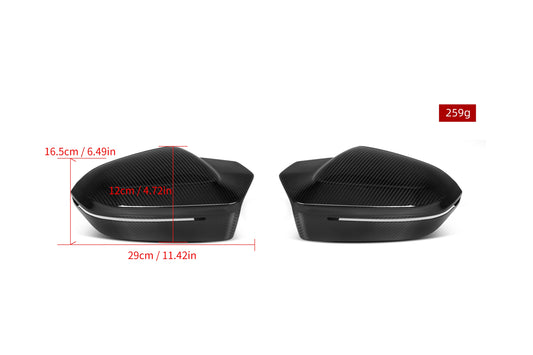 BMW M5C M5 G90 G99 2024-ON (Left & Right Hand Drive) with Aftermarket Parts - M5 Style Mirror Caps Dry Pre-preg Carbon Fiber from Aero Republic