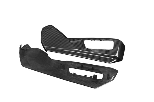 BMW M5C M5 G90 G99 2024-ON with Aftermarket Parts - OEM Style Seat Side Trim Covers Dry Pre-preg Carbon Fiber from Aero Republic