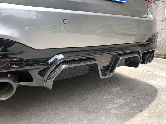BMW M5 M5C F90 (Fits Both Pre-LCI & LCI) 2018-ON & 5 Series M550i 540i G30 (Fits both Pre-LCI & LCI) 2017 2018 2019 2020 2021 2022 2023 with Aftermarket Parts - CS Style / Without Light / With Light Rear Diffuser & Rear Diffuser Conversion Kit Pre-preg Carbon Fiber / PP from Aero Republic