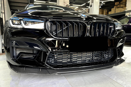 BMW M5 M5C F90 LCI 2021-ON with Aftermarket Parts - MT Style Front Lip Pre-preg Carbon Fiber from Aero Republic