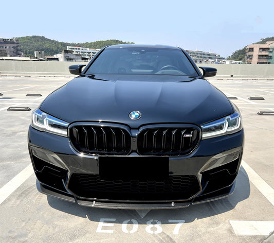 BMW M5 M5C F90 LCI 2021-ON with Aftermarket Parts - ST Style Front Lip Pre-preg Carbon Fiber from Aero Republic