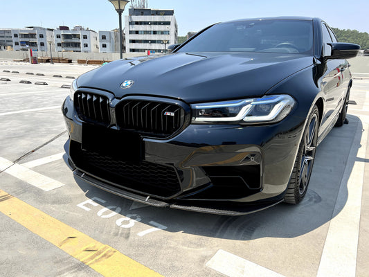 BMW M5 M5C F90 LCI 2021-ON with Aftermarket Parts - ST Style Front Lip Pre-preg Carbon Fiber from Aero Republic