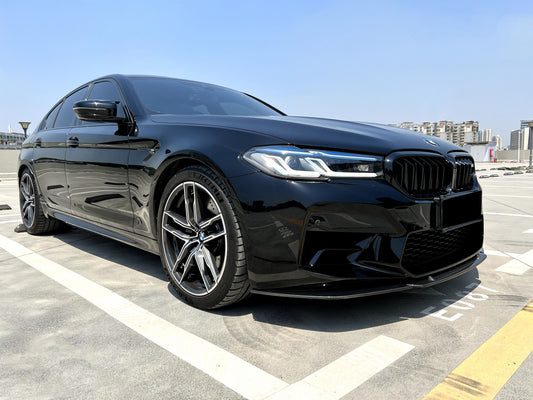 BMW M5 M5C F90 LCI 2021-ON with Aftermarket Parts - ST Style Front Lip Pre-preg Carbon Fiber from Aero Republic