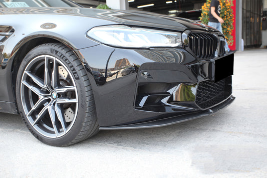 BMW M5 M5C F90 LCI 2021-ON with Aftermarket Parts - ST Style Front Lip Pre-preg Carbon Fiber from Aero Republic