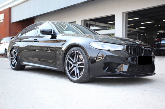 BMW M5 M5C F90 LCI 2021-ON with Aftermarket Parts - ST Style Front Lip Pre-preg Carbon Fiber from Aero Republic
