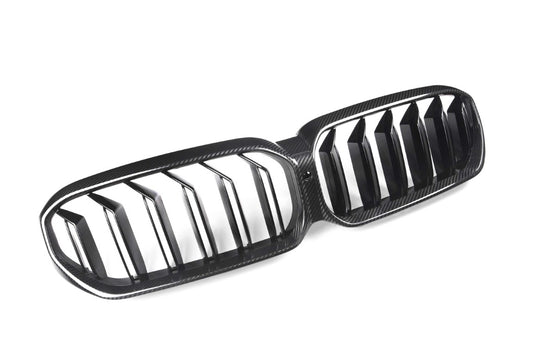 BMW M5 M5C F90 LCI 2021 2022 2023 2024 & 5 Series M550 540 G30 G31 LCI 2021 2022 2023 with Aftermarket Parts - Dual Slat Front Kidney Grill Pre-preg Carbon Fiber from Aero Republic