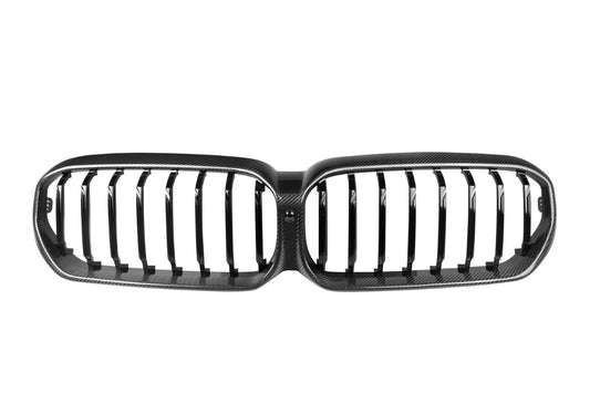 BMW M5 M5C F90 LCI 2021 2022 2023 2024 & 5 Series M550 540 G30 G31 LCI 2021 2022 2023 with Aftermarket Parts - Single Slat Front Kidney Grill Pre-preg Carbon Fiber from Aero Republic