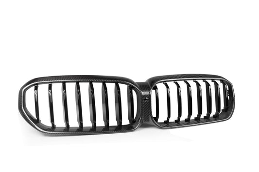 BMW M5 M5C F90 LCI 2021 2022 2023 2024 & 5 Series M550 540 G30 G31 LCI 2021 2022 2023 with Aftermarket Parts - Single Slat Front Kidney Grill Pre-preg Carbon Fiber from Aero Republic