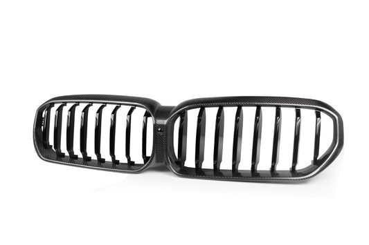 BMW M5 M5C F90 LCI 2021 2022 2023 2024 & 5 Series M550 540 G30 G31 LCI 2021 2022 2023 with Aftermarket Parts - Single Slat Front Kidney Grill Pre-preg Carbon Fiber from Aero Republic