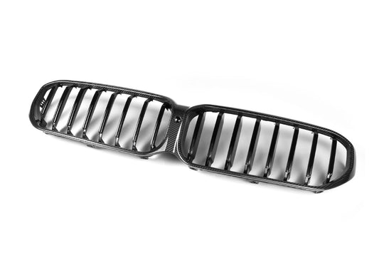BMW M5 M5C F90 LCI 2021 2022 2023 2024 & 5 Series M550 540 G30 G31 LCI 2021 2022 2023 with Aftermarket Parts - Single Slat Front Kidney Grill Pre-preg Carbon Fiber from Aero Republic