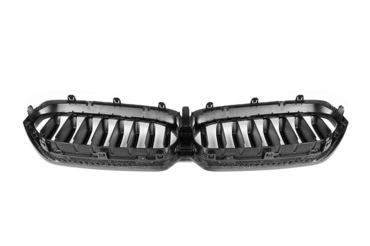 BMW M5 M5C F90 LCI 2021 2022 2023 2024 & 5 Series M550 540 G30 G31 LCI 2021 2022 2023 with Aftermarket Parts - Single Slat Front Kidney Grill Pre-preg Carbon Fiber from Aero Republic