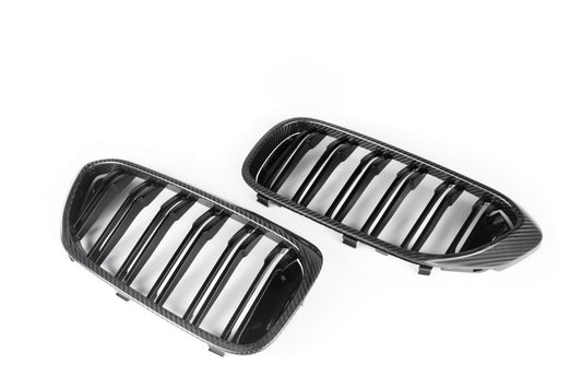 BMW M5 M5C F90 Pre-LCI 2018 2019 2020 & 5 Series M550 540 G30 G31 Pre-LCI 2017 2018 2019 2020 with Aftermarket Parts - Dual Slat Front Kidney Grill Pre-preg Carbon Fiber from Aero Republic