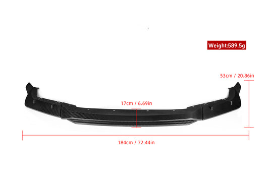 BMW M5 M5C F90 Pre-LCI 2018 2019 2020 with Aftermarket Parts - MT Style Front Lip Pre-preg Carbon Fiber from Aero Republic