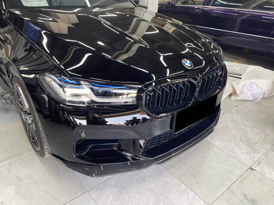 BMW M5 M5C F90 Pre-LCI 2018 2019 2020 with Aftermarket Parts - MT Style Front Lip Pre-preg Carbon Fiber from Aero Republic