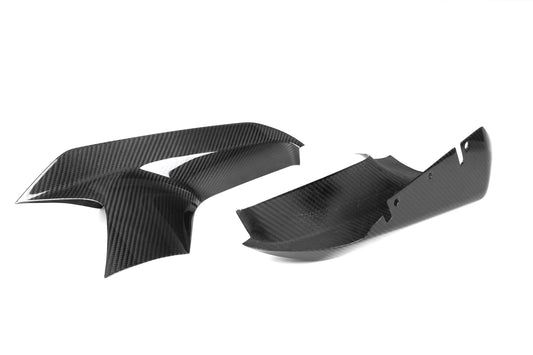 BMW M5 M5C F90 Pre-LCI 2018 2019 2020 with Aftermarket Parts - MP Style Side Splitter & Front Lip Pre-preg Carbon Fiber from Aero Republic