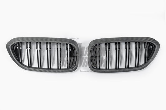BMW M5 M5C F90 Pre-LCI 2018 2019 2020 & 5 Series M550 540 G30 G31 Pre-LCI 2017 2018 2019 2020 with Aftermarket Parts - Dual Slat Front Kidney Grill Pre-preg Carbon Fiber from Aero Republic