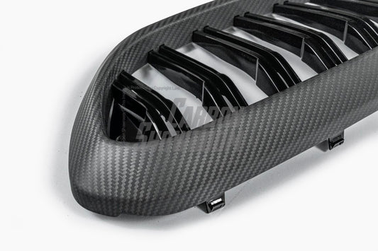 BMW M5 M5C F90 Pre-LCI 2018 2019 2020 & 5 Series M550 540 G30 G31 Pre-LCI 2017 2018 2019 2020 with Aftermarket Parts - Dual Slat Front Kidney Grill Pre-preg Carbon Fiber from Aero Republic