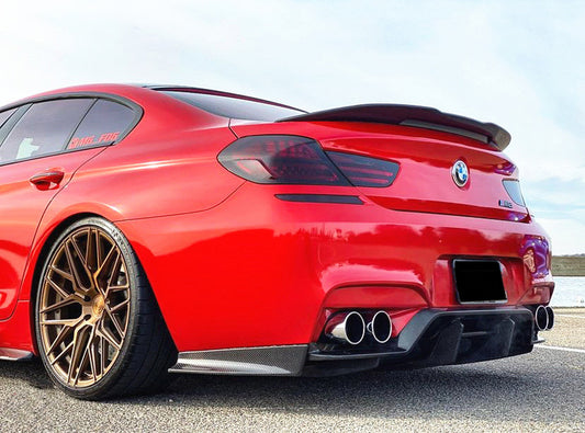 BMW M6 F06 F12 F13 2013 2014 2015 2016 2017 2018 2019 with Aftermarket Parts - PSM Style Rear Diffuser & Canards Carbon Fiber from Aero Republic