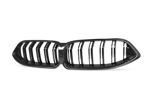 BMW M8 F91 F92 F93 2019-ON with Aftermarket Parts - Dual Slat Front Kidney Grill Pre-preg Carbon Fiber from Aero Republic