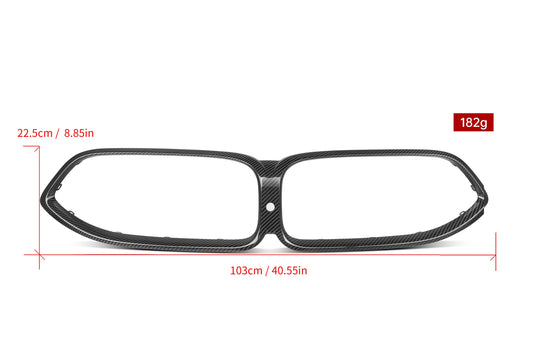 BMW M8 F91 F92 F93 2019-ON with Aftermarket Parts - Dual Slat Front Kidney Grill Pre-preg Carbon Fiber from Aero Republic