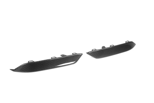BMW M8 F91 F92 F93 2019-ON with Aftermarket Parts - OE Style Front Bumper Side Lower Vent Trim Carbon Fiber from Aero Republic