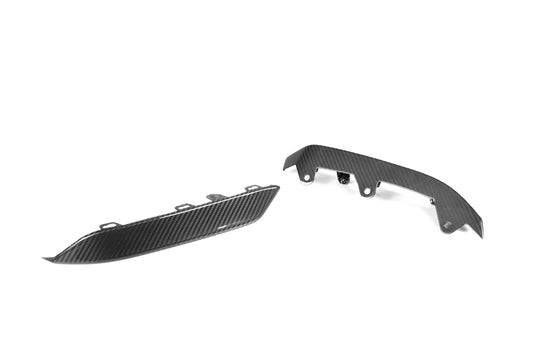 BMW M8 F91 F92 F93 2019-ON with Aftermarket Parts - OE Style Front Bumper Side Lower Vent Trim Carbon Fiber from Aero Republic