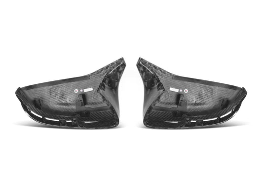 BMW M8 F91 F92 F93 2019 2020 2021 2022 2023 2024 LHD (Left Hand Drive) with Aftermarket Parts - OE Style / LHD & OE Style / RHD Replacement Mirror Caps Pre-preg Carbon Fiber from Aero Republic