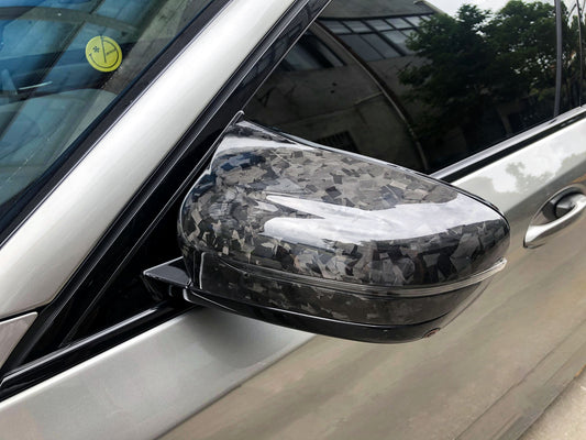 BMW M8 F91 F92 F93 2019 2020 2021 2022 2023 2024 (Left Hand Drive) & (Right Hand Drive) with Aftermarket Parts - OE Style / LHD & OE Style / RHD Replacement Mirror Caps Pre-preg Carbon Fiber from Aero Republic