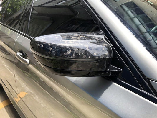 BMW M8 F91 F92 F93 2019 2020 2021 2022 2023 2024 (Left Hand Drive) & (Right Hand Drive) with Aftermarket Parts - OE Style / LHD & OE Style / RHD Replacement Mirror Caps Pre-preg Carbon Fiber from Aero Republic
