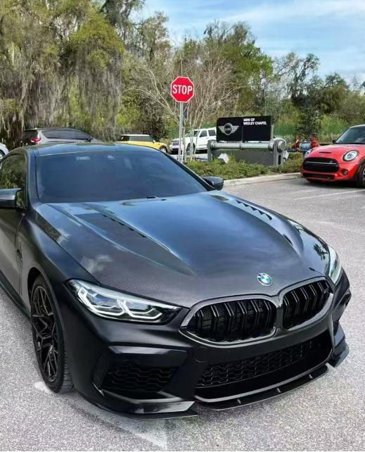 BMW M8 M8C F91 F92 F93 2019-ON with Aftermarket Parts - Hood Dry Pre-preg Carbon Fiber from Aero Republic
