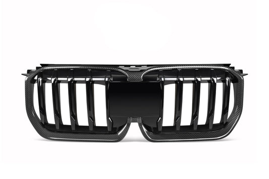 BMW X1 M35i xDrive30e xDrive25e xDrive23d xDrive20d xDrive23i sDrive18d sDrive20i sDrive18i sDrive16i U11 U12 2023-ON with Aftermarket Parts - Single Slat Front Kidney Grill Pre-preg Carbon Fiber from Aero Republic