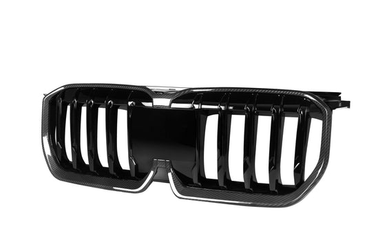 BMW X1 M35i xDrive30e xDrive25e xDrive23d xDrive20d xDrive23i sDrive18d sDrive20i sDrive18i sDrive16i U11 U12 2023-ON with Aftermarket Parts - Single Slat Front Kidney Grill Pre-preg Carbon Fiber from Aero Republic