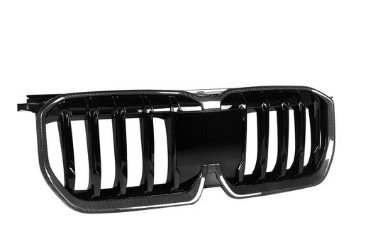 BMW X1 M35i xDrive30e xDrive25e xDrive23d xDrive20d xDrive23i sDrive18d sDrive20i sDrive18i sDrive16i U11 U12 2023-ON with Aftermarket Parts - Single Slat Front Kidney Grill Pre-preg Carbon Fiber from Aero Republic